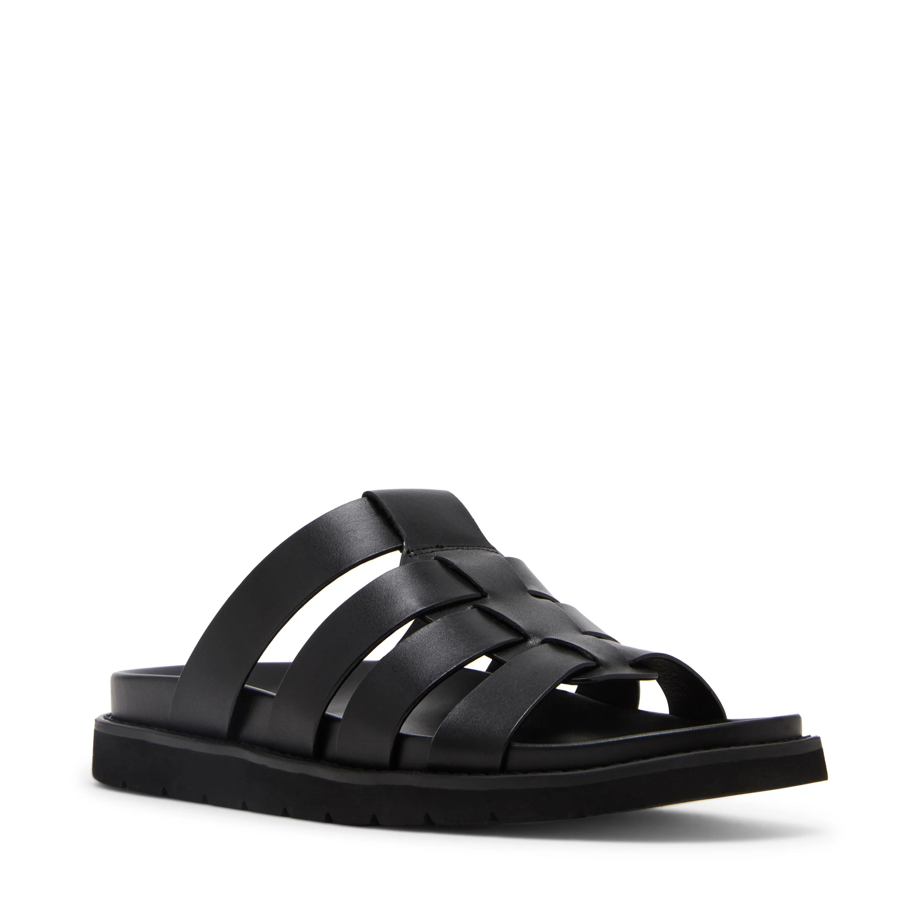 Ankara Sandal BLACK LEATHER - Image 2