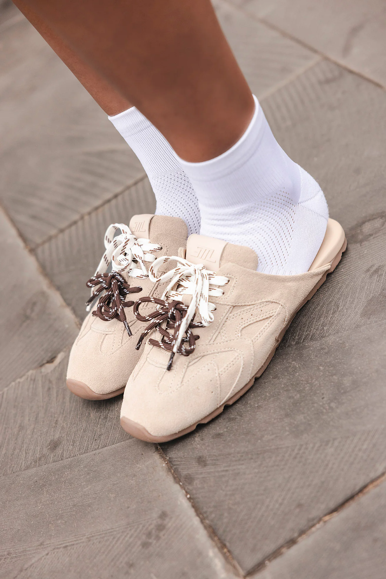 Asiel-Mule Sneaker BEIGE SUEDE - Image 8