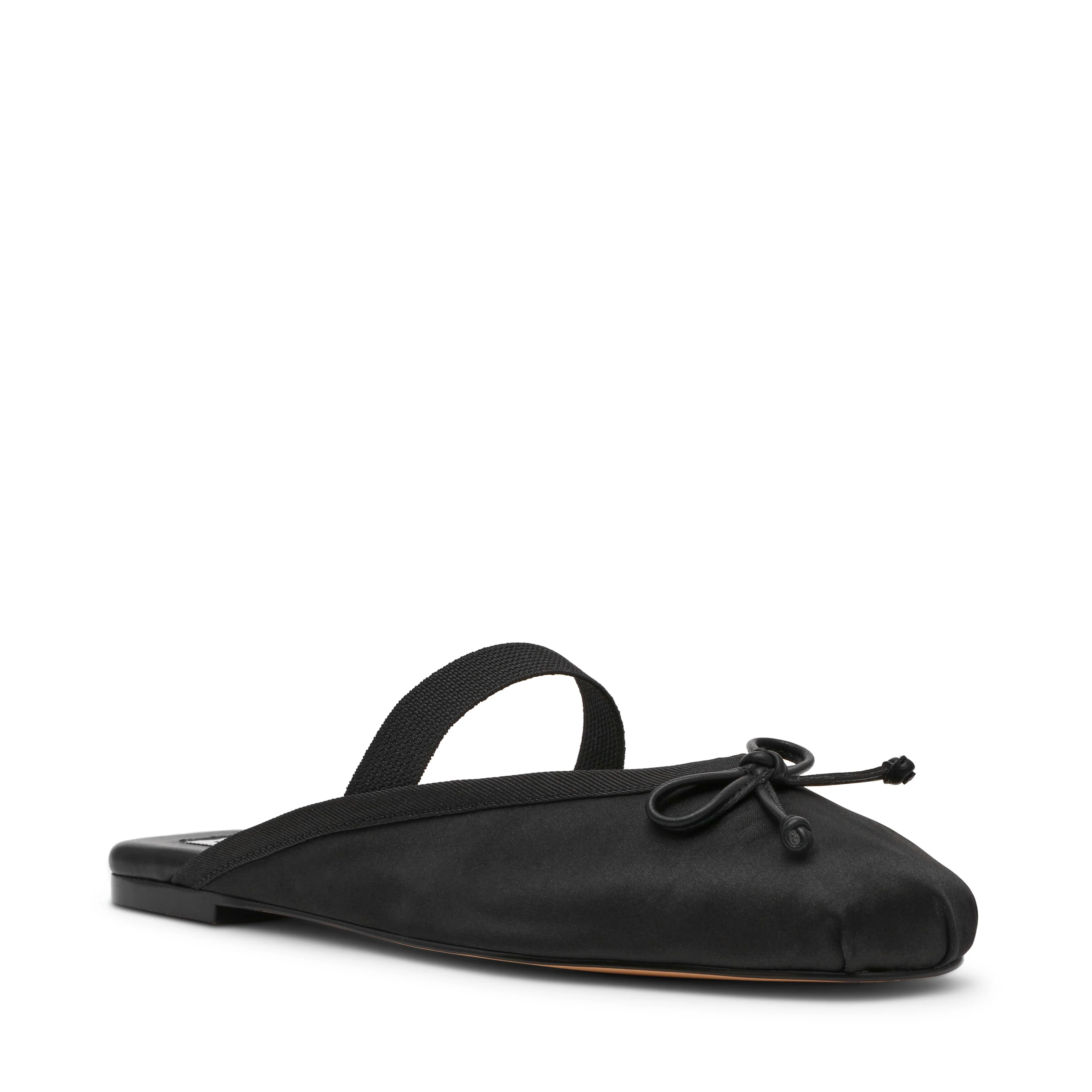 Cutesy Flat Shoe BLK SATIN - Image 2