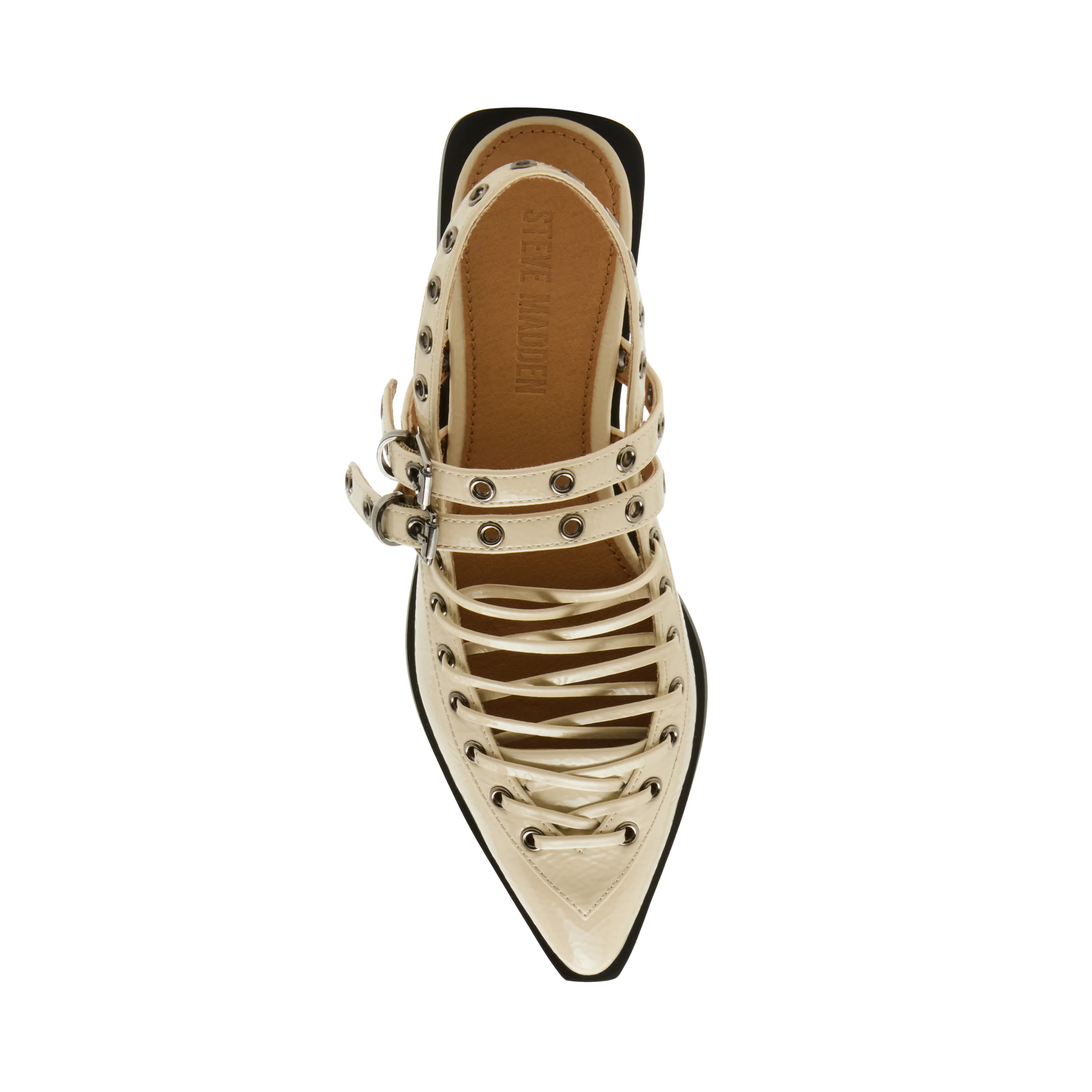 Galanti Flat Shoe BONE PATENT - Image 6