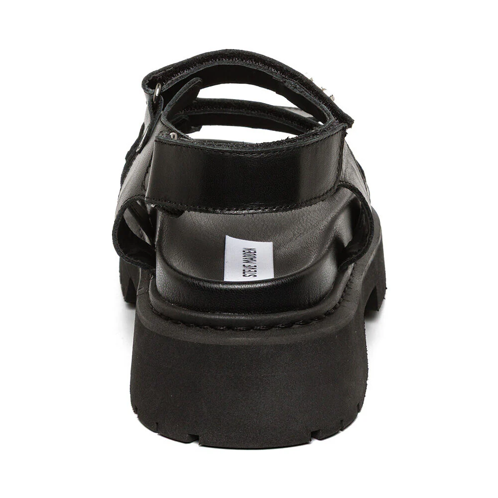 Glorias Sandal BLACK LEATHER - Image 4