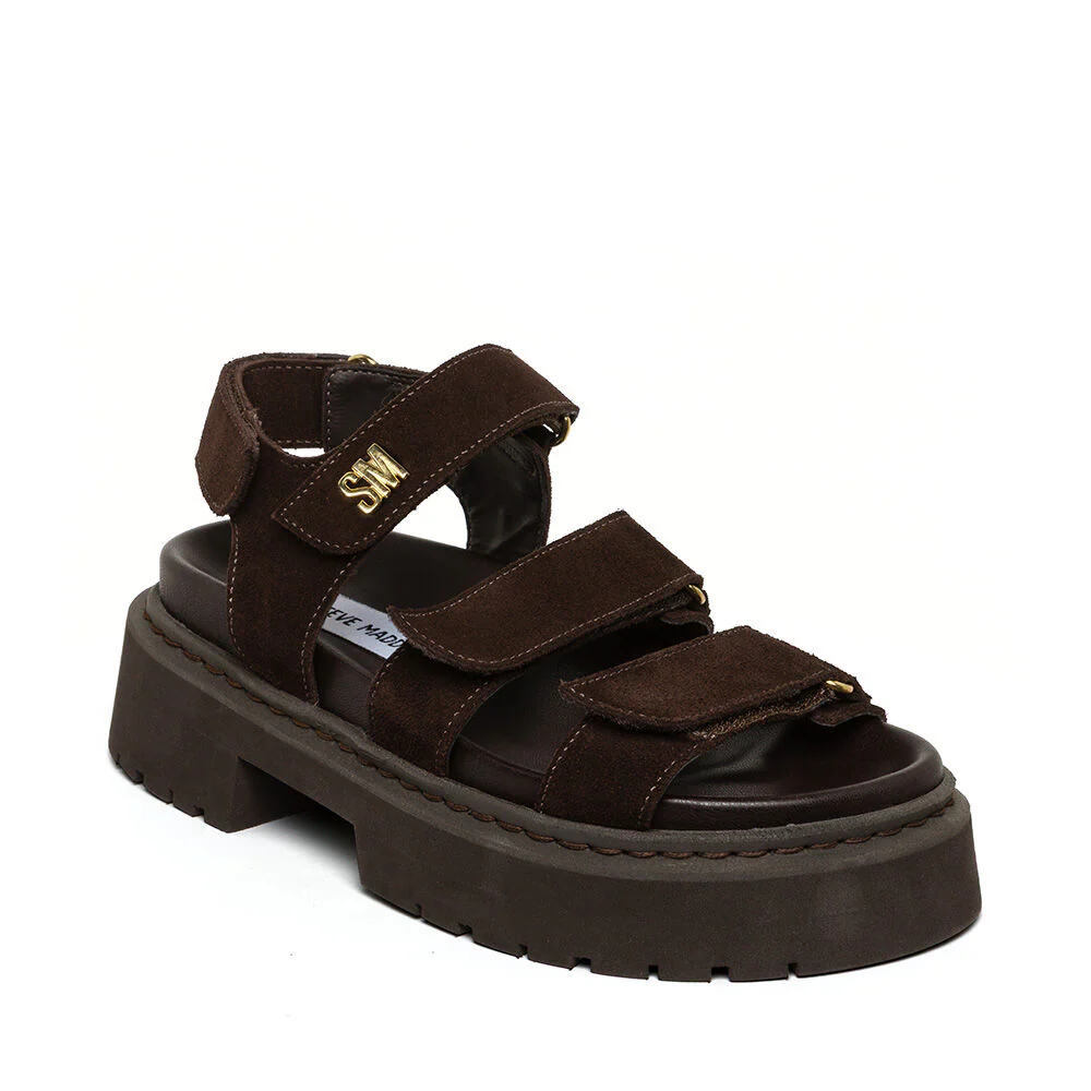 Glorias Sandal CHOCOLATE BROWN SUEDE - Image 2
