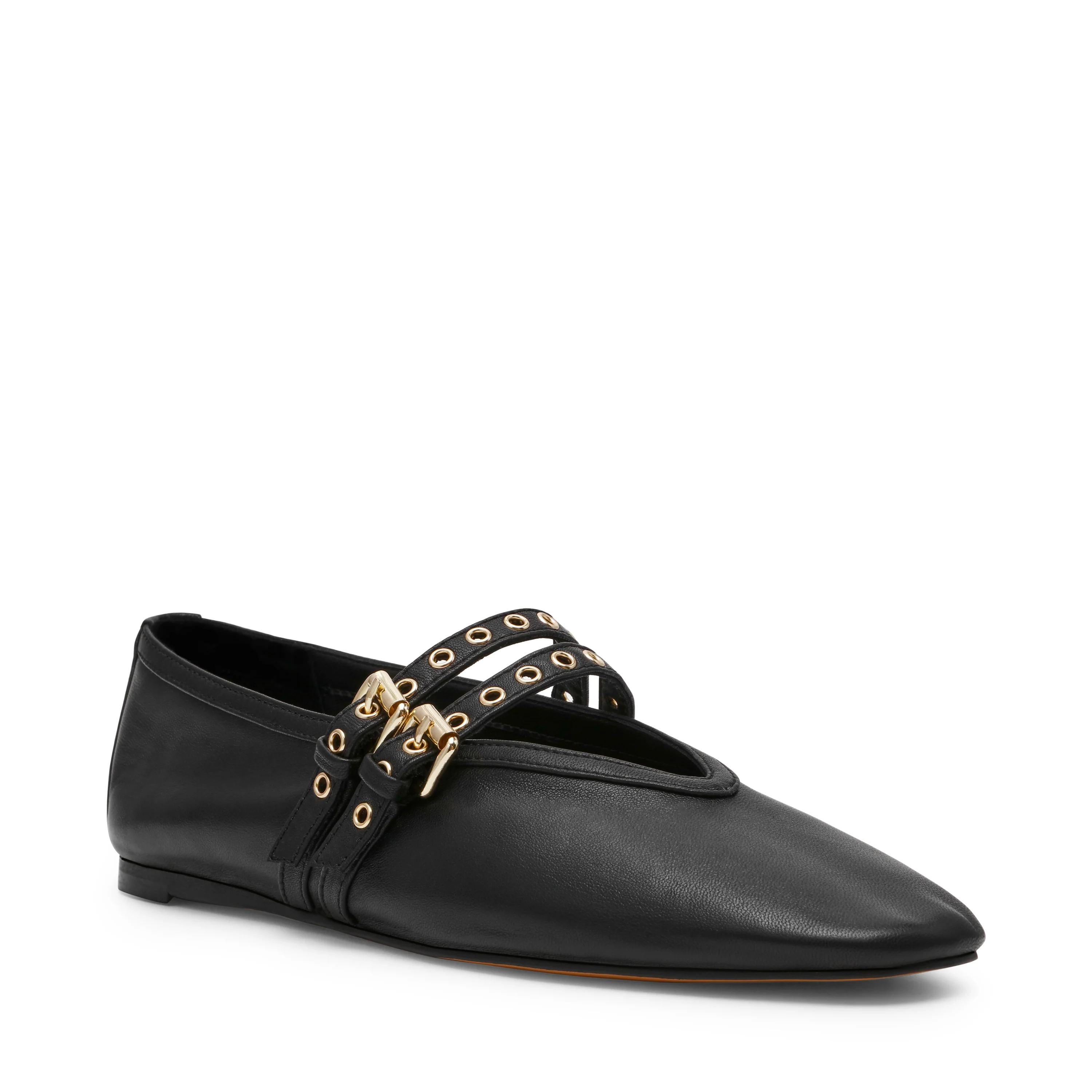 Lydia Flat Shoe BLACK LEATHER - Image 2