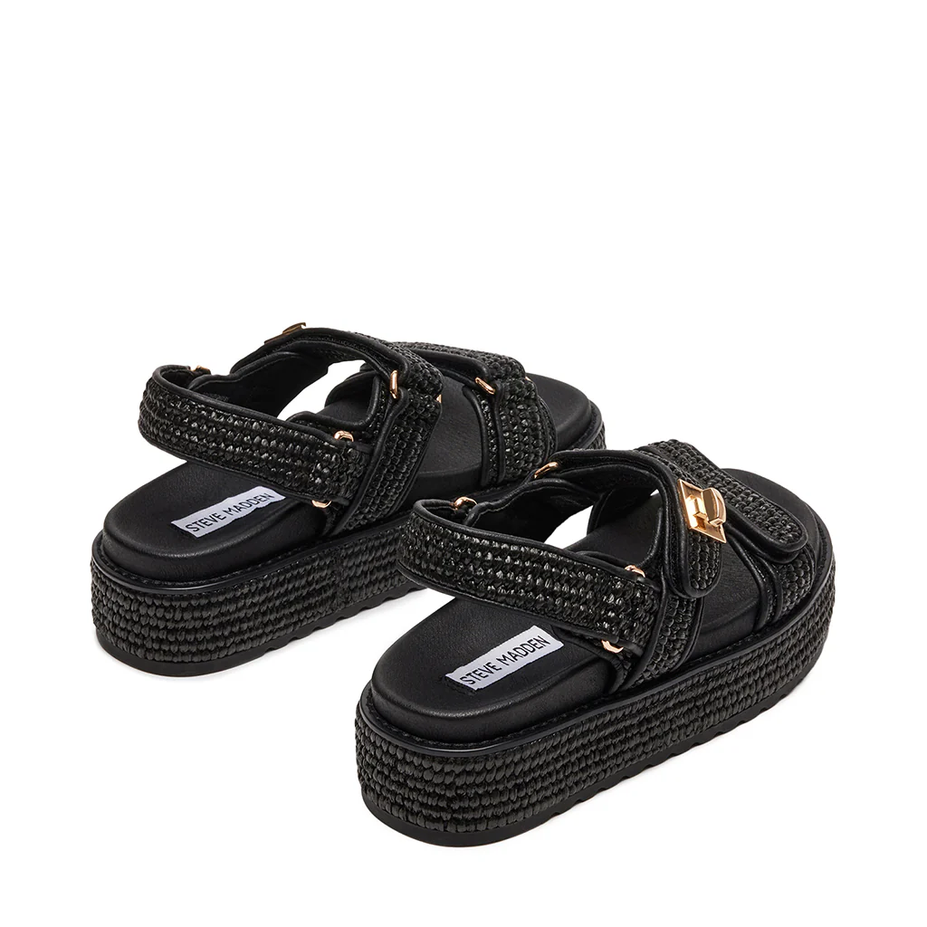 Bigmona Sandal BLK RAFFIA - Image 4