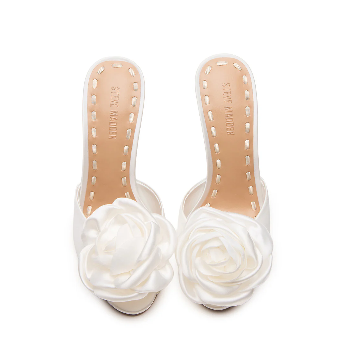 Priya-FLWR Mule IVORY SATIN - Image 3