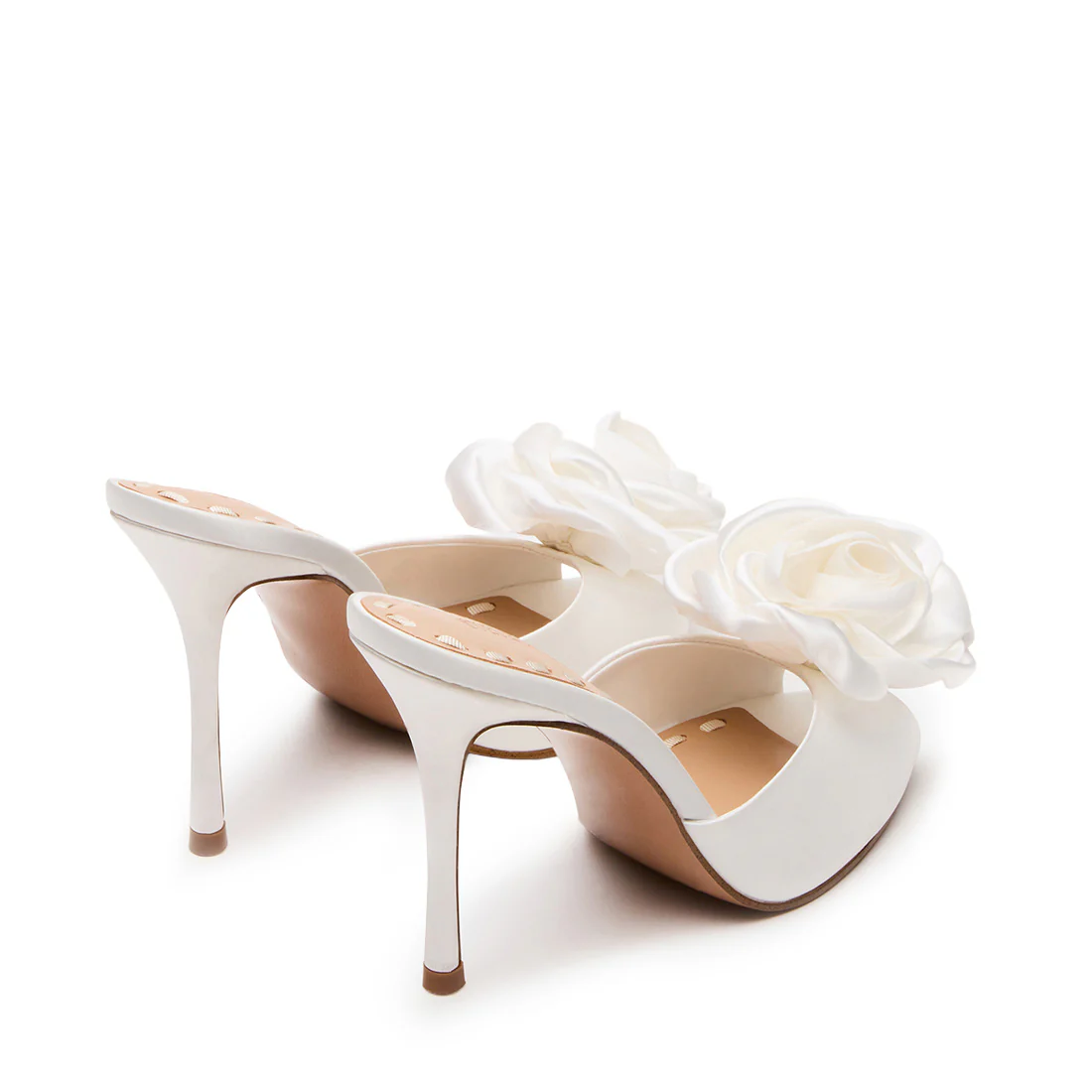 Priya-FLWR Mule IVORY SATIN - Image 4