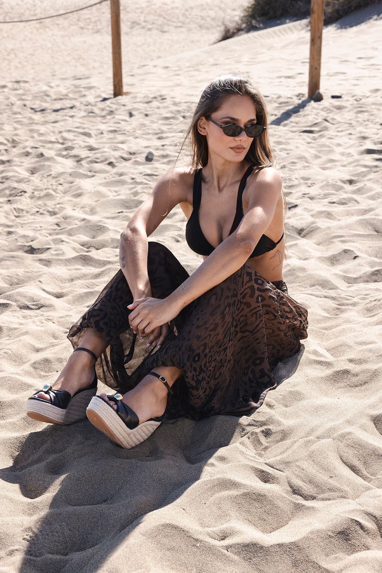 Taliya Sandal BLACK LEATHER - Image 6